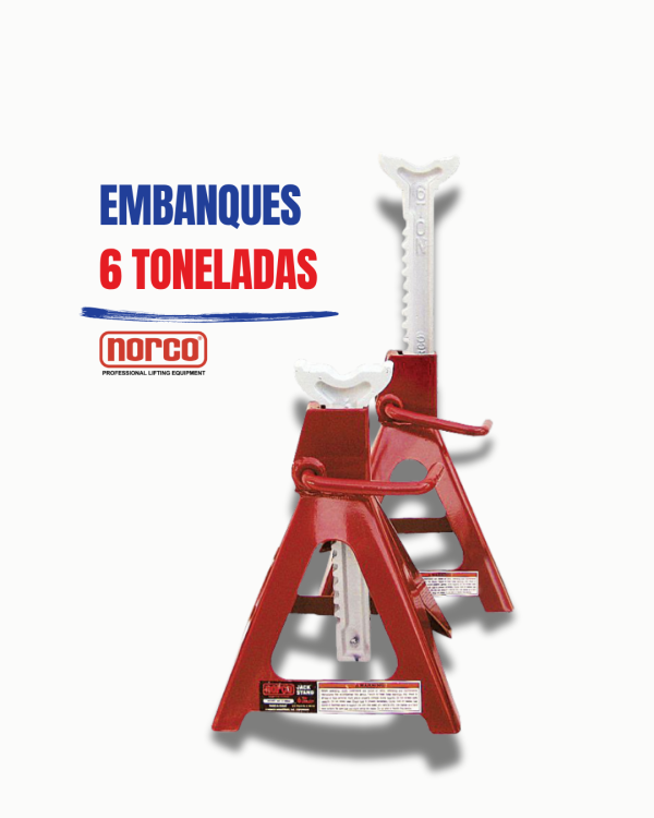Par de embanques capacidad de 6 Ton